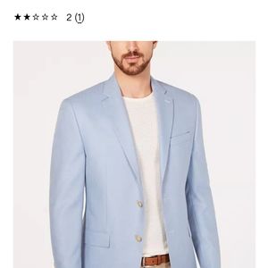 Men's Classic/Regular Fit UltraFlex Light Blue Sport Coat Size 44L